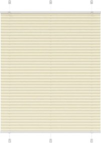 vidaXL Jaluzea plisată Crem 105x100 cm Lățime țesătură 104,4 cm