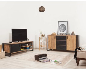 Mobilier living Cosmopolitan 4 (Pin atlantic + Negru). 1089262