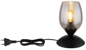 Veioza/Lampa de masa design decorativ KUWAITA negru/fumuriu