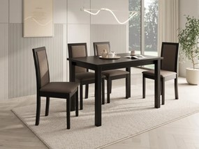 Scaun tapitat, din lemn, Nola IV, ADRK Furniture (Culoare: Alb / Opium 20)