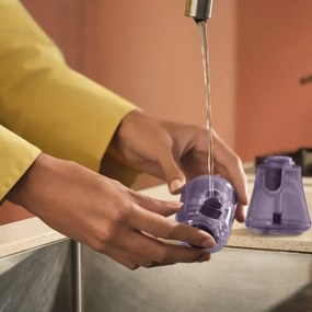 Fier de călcat cu abur Philips STH7050/30, 1500W, 100 + 200 ml, 28 g/min, OptimalTEMP, Cap reglabil, 2 niveluri de abur, Accesorii, Negru/violet