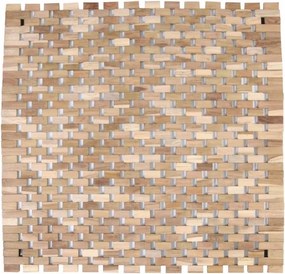 Preș antiderapant, tec, natural, 50 x 48,5 cm.