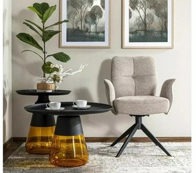 Masa de cafea Tiffany B negru/portocaliu ø70/h43 cm