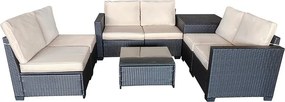 Set mobilier de grădină cu canapele și ladă de depozitare pentru perne Avenberg ENCANTA