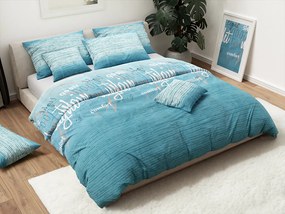 Lenjerie de pat din bumbac turcoaz BLUE DREAM Dimensiune lenjerie de pat: 70 x 90 cm | 140 x 200 cm