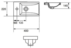 Set mobilier baie suspendat cu o usa si lavoar inclus Cersanit, alb