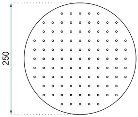 Cap de dus Rea auriu 25cm