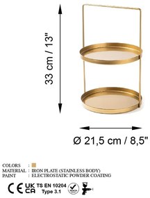 Suport bijuterii GED-006 Auriu 21x33 cm