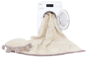 Covor pentru copii crem lavabil/țesut manual din bumbac 140x200 cm ABC – Lorena Canals