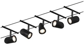 Paulmann 94469 - Set 5x GU5,3/10W spot CUP 230V negru