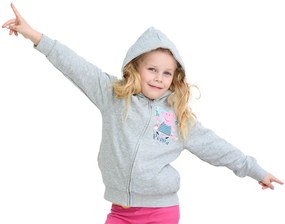 Hanorac pentru copii PEPPA PIG gri deschis - diverse marimi Marime: 98 - 104