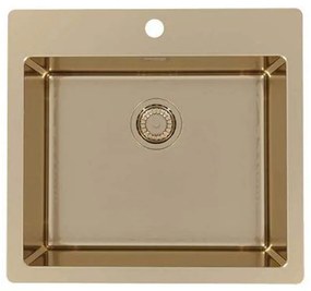 Chiuveta inox Alveus Pure 70 finisaj bronz 57x53 cm