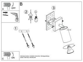 Aplică Sollux Etna, argintiu
