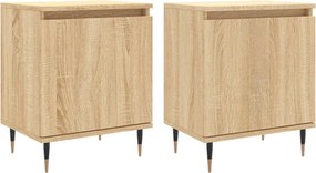 vidaXL Noptiere, 2 buc., stejar sonoma, 40x30x50 cm, lemn compozit
