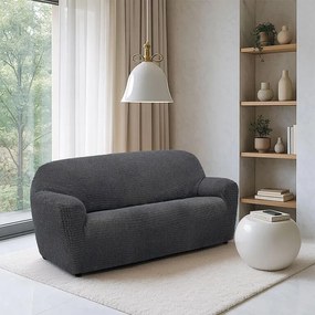 Nueva Textura Huse super elastice RUBINIA antracit fotoliu dublu (l. 140 - 180 cm)