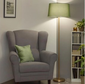 Brilagi - Lampă de podea LED CERIA 1xE27/20W/230V Ø 45 cm verde/aurie