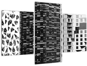 Tablou cu arhitectura alb neagră (90x60 cm)