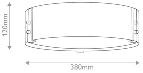 Plafonieră Hinkley HK-SAWYER-F-M-SQ SAWYER 3xE14/40W/230V d. 38 cm maro