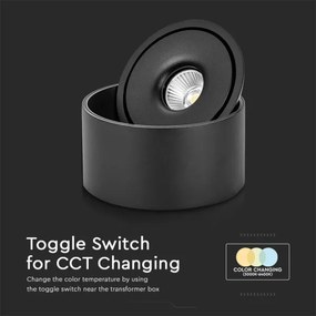 Spot LED/28W/230V 3000/4000/6400K negru