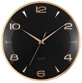 Karlsson 6017BK ceas de perete design negru,diametru 40 cm