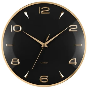 Karlsson 6017BK ceas de perete design negru,diametru 40 cm