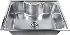Chiuveta inox Inter Ceramic Alpaca cu o cuva inox 65x45 cm