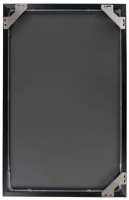 Oglinda dreptunghiulara cu rama din polistiren argintie/neagra Cliff, 56cm (L) x 36cm (W) x 1.6cm (H )