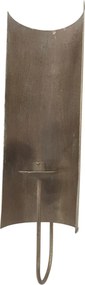 Suport lumânare vintage de perete din metal antichizat, 50x13.5x14 cm, „Applique"