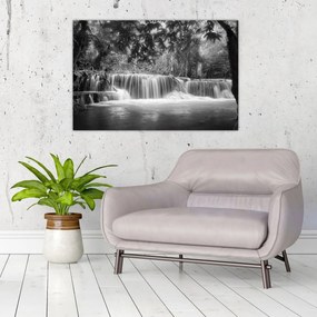 Tablou - Cascada alb-negru și alb (90x60 cm)