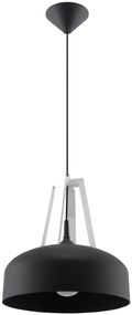 Sollux Lighting Casco lampă suspendată 1x60 W negru SL.0389