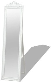 vidaXL Oglindă in stil baroc independentă, alb, 160 x 40 cm