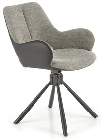 Scaun de bucaterie Lynch, gri/negru