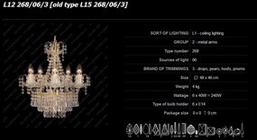 Candelabru, Lustra cristal cu 6 brate Bohemia