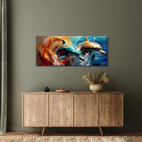 Tablou - Pictură de delfin (120x50 cm)