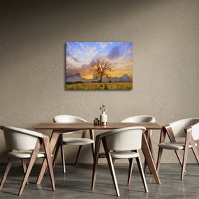 Tablou - Peisaj cu floarea soarelui (70x50 cm)