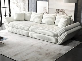 Canapea extensibilă dumonde cu ladă de depozitare si sezut confortabil din spuma high-density, Loana Ambience Ivory 300x100 cm
