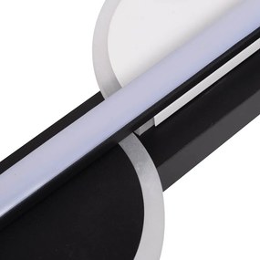 Aplica LED Erste Zuleya 24W Negru Mat Corp Iluminat Perete Modern Minimalist 3CCT Design Geometric Eficienta Energetica Ambientala IP20 Interior