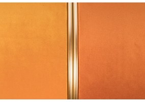 Taburet portocaliu cu tapițerie din catifea Bubbly – White Label