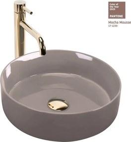 Lavoar pe blat Rea Sami rotund 36 cm bej lucios
