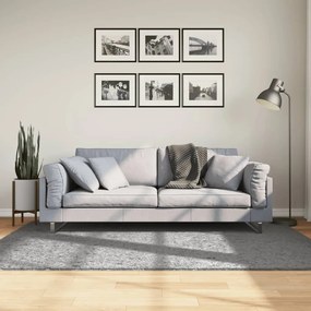 vidaXL Covor pufos &quot;PAMPLONA&quot; cu fire înalte, gri modern, 140x200 cm