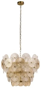 Lustră pe lanț Searchlight 88210-9BZ WAGON WHEEL 9xG9/33W/230V bronz