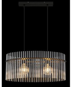 Lustră pe cablu Globo 15698H3 GORLEY 2xE27/60W/230V negru