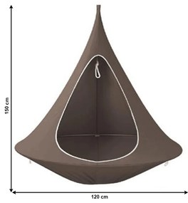 Fotoliu suspendabil, gri maro TAUPE, KLORIN NEW KIDS CACOON HAMMOCK