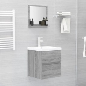 Oglinda de baie, gri sonoma, 40x10,5x37 cm, lemn compozit sonoma gri, 40 cm