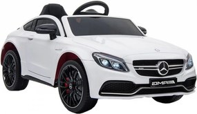 Masinuta Electrica cu acumulator pentru copii NOVOKIDS™ Mercedes C63S AMG Coupe, Cu telecomanda, Roti din Cauciuc EVA, 3-8 ani , Usi cu deschidere ,