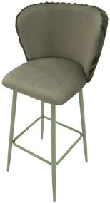 Mauro Ferretti Scaun De Bar Alaska -B- Verde Set 2 Bucăți Cm 55X58X106 (Înălțime Șezut Cm 77) | Aosom Romania