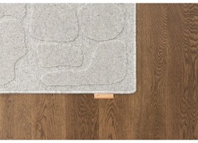 Covor gri deschis din lână 200x300 cm Morphic Dunes – Agnella