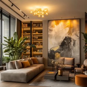 Lustră LED aplicată Brilagi MILLA 10xG9/3W/230V auriu