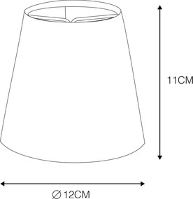 Abajur alb din in cu clip 12 cm rotund