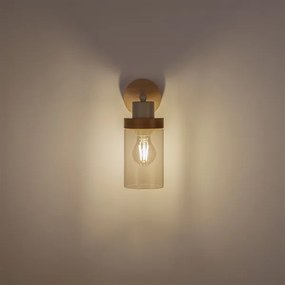 Lampă de perete WOODNEST 1xE27/15W/230V pin/crem